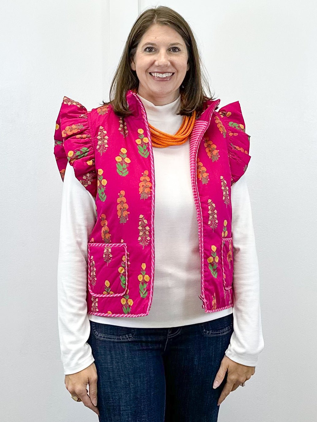 Petal Pop Vest - Magenta