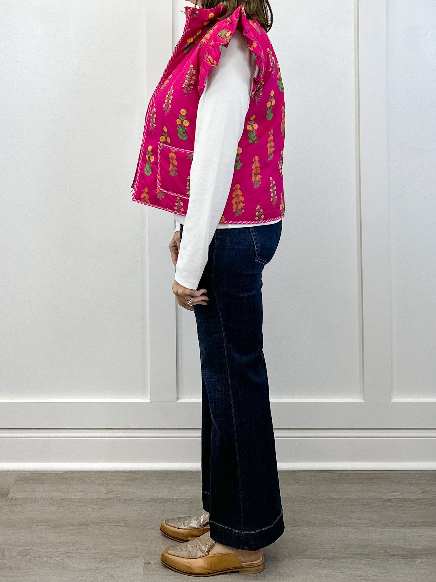 Petal Pop Vest - Magenta Outerwear Jodifl