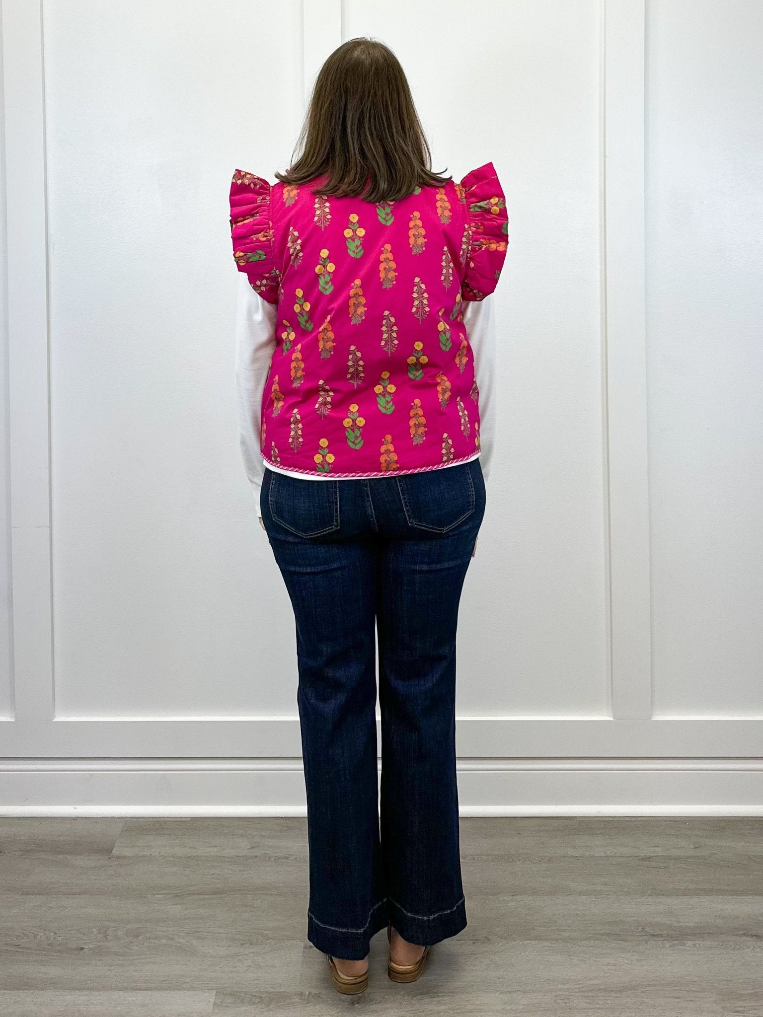 Petal Pop Vest - Magenta Outerwear Jodifl