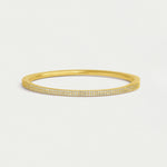 Petite Pave Hinge Bangle - Gold/White Topaz Bracelets Dean Davidson