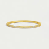 Petite Pave Hinge Bangle - Gold/White Topaz Bracelets Dean Davidson