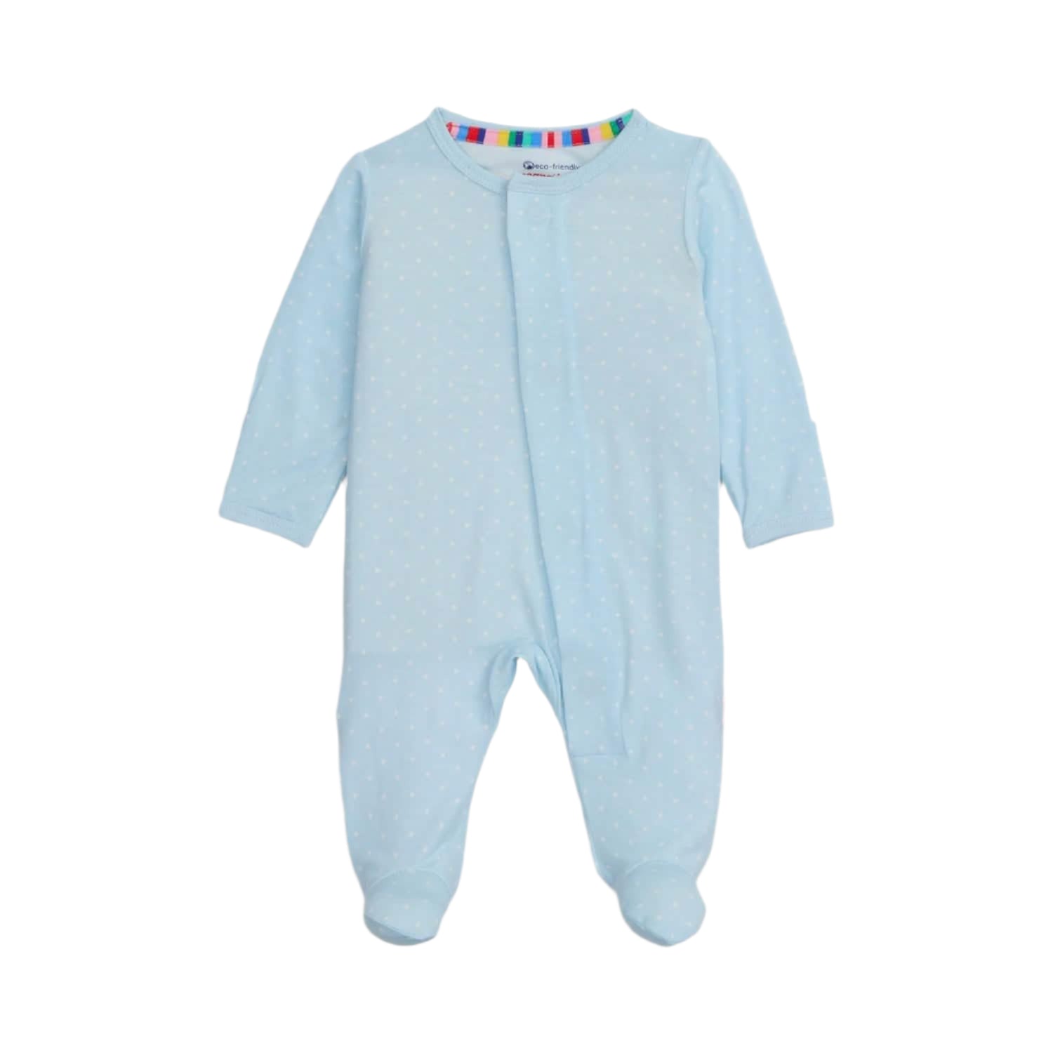 Pin Dot Blue Modal Footie Baby Sleepwear Magnetic Me