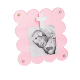 Pink Acrylic Cross Frame Home Decor Mudpie