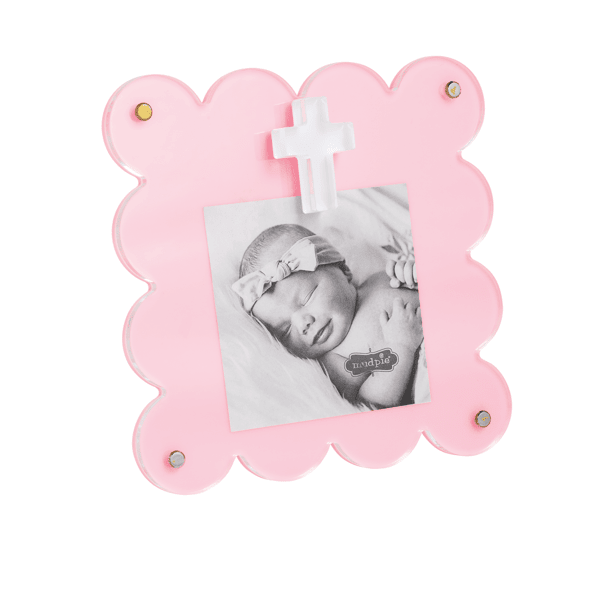 Pink Acrylic Cross Frame Home Decor Mudpie
