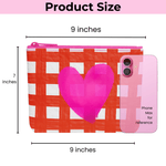 Pink and Red Heart Pouch Purses + Totes Aspen Lane
