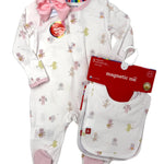 Pink Baby Beats Modal Footie Baby Sleepwear Magnetic Me