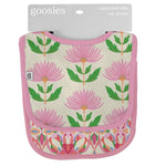 Pink Block Print Flowers - Bib Set Baby Accessories Goosies