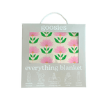 Pink Block Print Flowers - Everything Blanket Baby Accessories Goosies