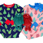 Pink Bottle Brush Trees Stretch Cotton Pajama Set - Sugar Babies Children's Boutique/Meg's Shoppe