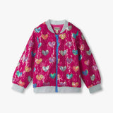 Pink Busted Hearts Sequin Bomber Girls Outerwear Hatley