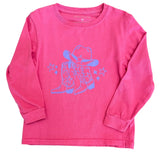 Pink Cowgirl Boots Era LS T-Shirt Girls Tops + Tees Mustard & Ketchup