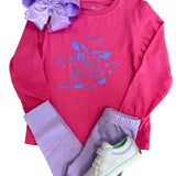 Pink Cowgirl Boots Era LS T-Shirt Girls Tops + Tees Mustard & Ketchup