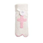 Pink Cross Chenille Blanket Baby Accessories Mudpie
