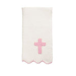 Pink Cross Chenille Blanket Baby Accessories Mudpie