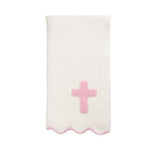 Pink Cross Chenille Blanket Baby Accessories Mudpie