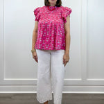 Pink Dolly Flutter Top Tops Mudpie