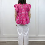 Pink Dolly Flutter Top Tops Mudpie