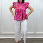 Pink Dolly Flutter Top Tops Mudpie