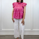 Pink Dolly Flutter Top Tops Mudpie