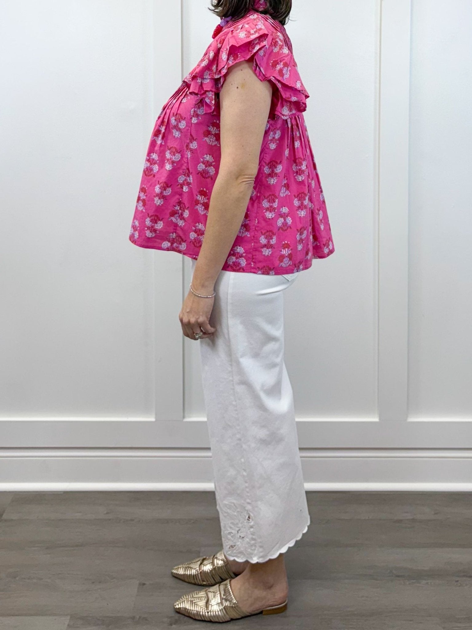 Pink Dolly Flutter Top Tops Mudpie