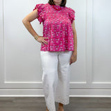 Pink Dolly Flutter Top Tops Mudpie