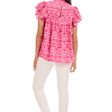 Pink Dolly Flutter Top Tops Mudpie