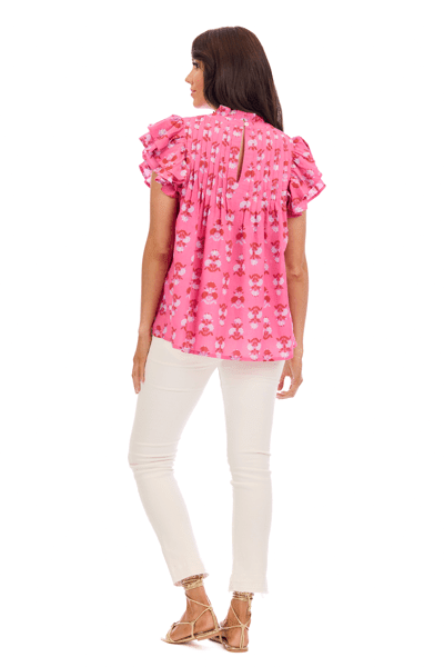 Pink Dolly Flutter Top Tops Mudpie