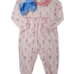 Pink Nutcracker Pima Scallop Collar Romper Girls Bubbles + Rompers Baby Loren
