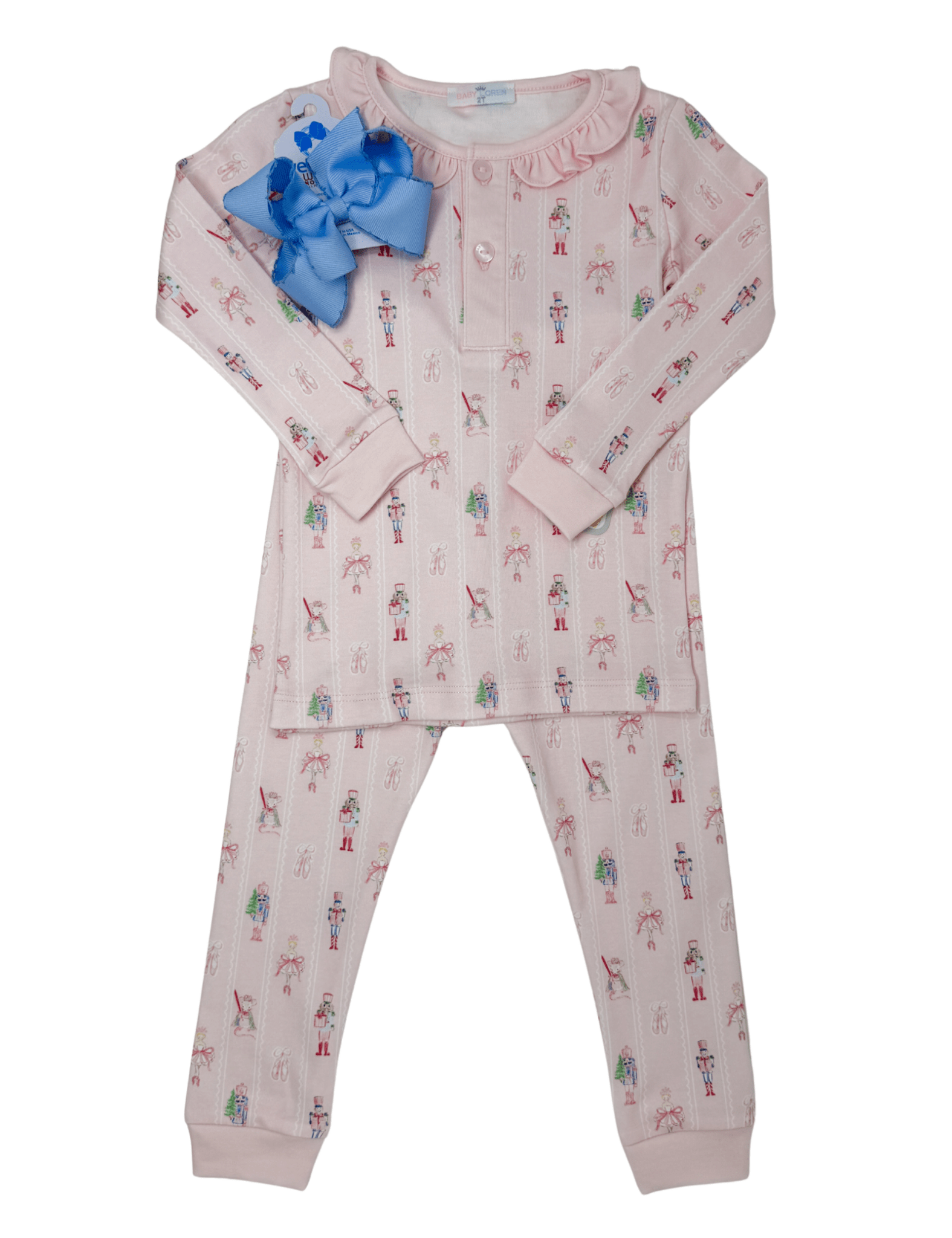 Pink Nutcracker Pima Two Piece Loungewear Kids Pajamas Baby Loren