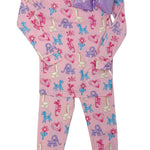 Pink Party Animals Glow in the Dark Modal L/S PJ Kids Pajamas Magnetic Me