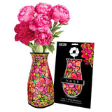 Pink Peony Expandable Vase Home Decor Modgy