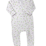 Pink Printed Tee Time Zipper Footie Baby Sleepwear Magnolia Baby