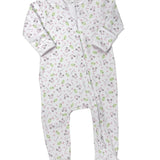 Pink Printed Tee Time Zipper Footie Baby Sleepwear Magnolia Baby
