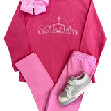 Pink Nativity w/ Lt. Pink LS T-Shirt Girls Tops + Tees Mustard & Ketchup