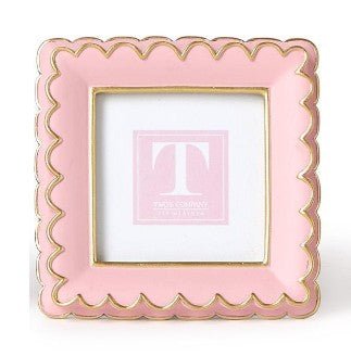 Pink Scalloped Mini Photo Frame - Assorted Home Decor Two's Company Square