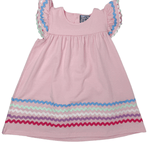 Pink Stripe A/S Ric Rac Dress Girls Play Dresses Three Sisters