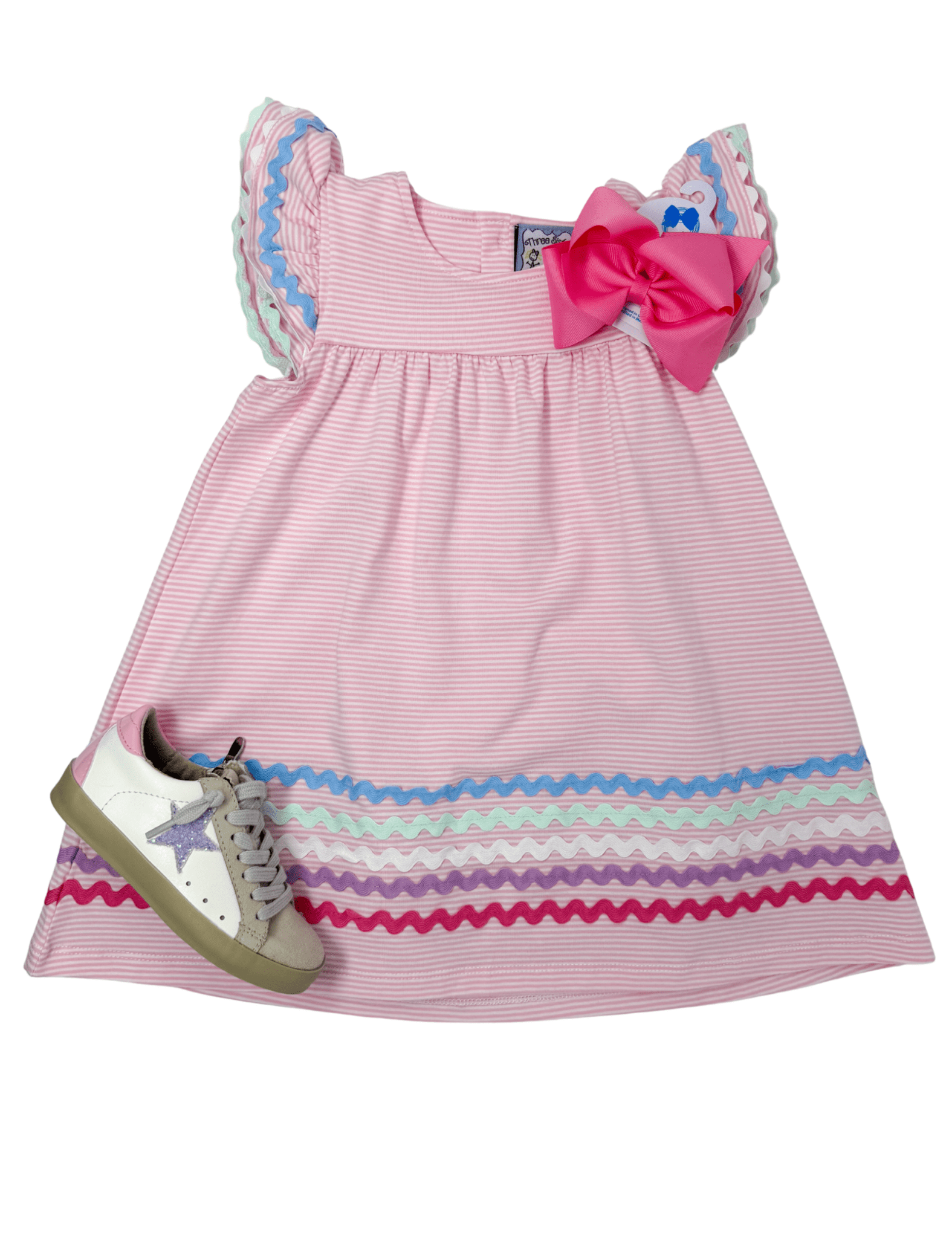 pink and red ric rac dress Fabulous Coral Pink Babydoll Dress