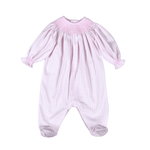 Pink Susie Hand Smock Bishop Footie - Sugar Babies Children's Boutique/Meg's Shoppe