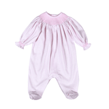 Pink Susie Hand Smock Bishop Footie - Sugar Babies Children's Boutique/Meg's Shoppe