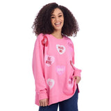 Pink Valentine's Sparkle Sweatshirt Sweatshirts + Pullovers Mudpie