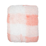 Plaid Sherpa Throw Blankets Textiles Arkwright Home Coral Check