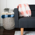 Plaid Sherpa Throw Blankets Textiles Arkwright Home