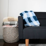 Plaid Sherpa Throw Blankets Textiles Arkwright Home
