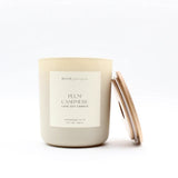 Plum Cashmere Lux Soy Candle - Cream Candles ROAM Fragrances