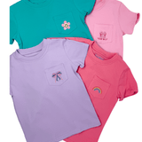 Pocket Tee - Bow Girls Tops + Tees Itsy Bitsy