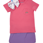 Pocket Tee - Rainbow Girls Tops + Tees Itsy Bitsy