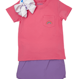 Pocket Tee - Rainbow Girls Tops + Tees Itsy Bitsy