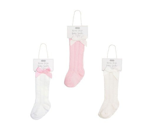 Pointelle Bow Knee Socks - Assorted Baby Accessories Mudpie