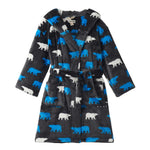 Polar Bears Silhouette Fuzzy Fleece Robe Kids Pajamas Hatley