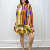 Polly Dress - Maple Stripes Short Dresses Livro